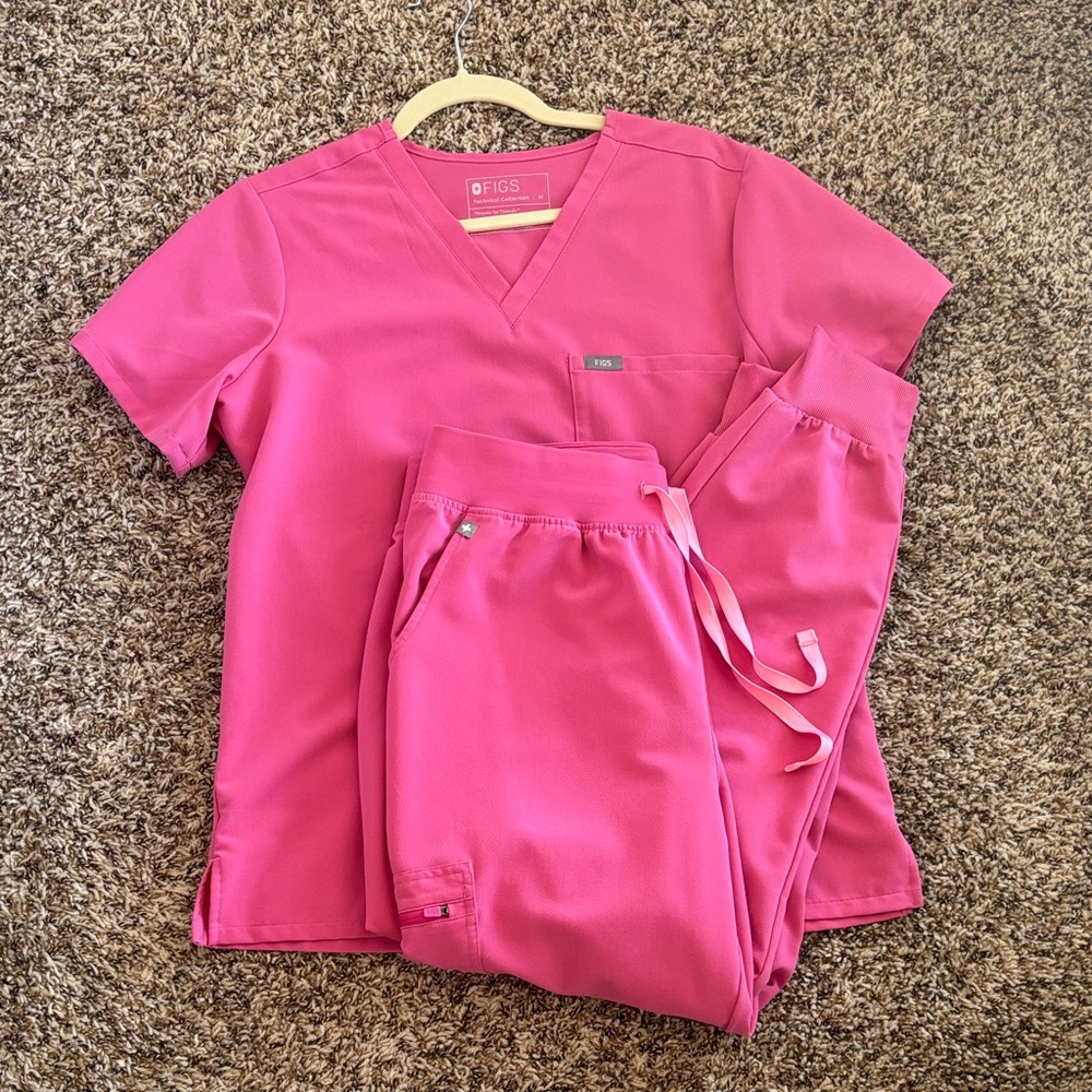 Figs pink scrub set in f-ing pink!
